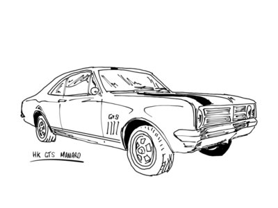 HK GTS Monaro bw