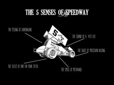 5 senses sprintcar white